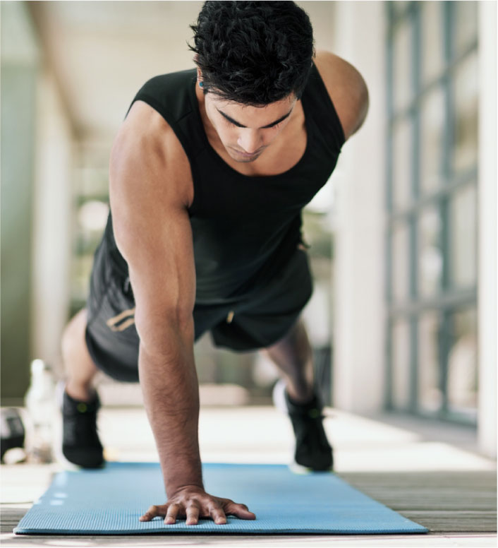 one hand pushup